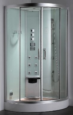 Душевая кабина 90x90, с парогенератором, с гидромассажем, EAGO DZ951F8W