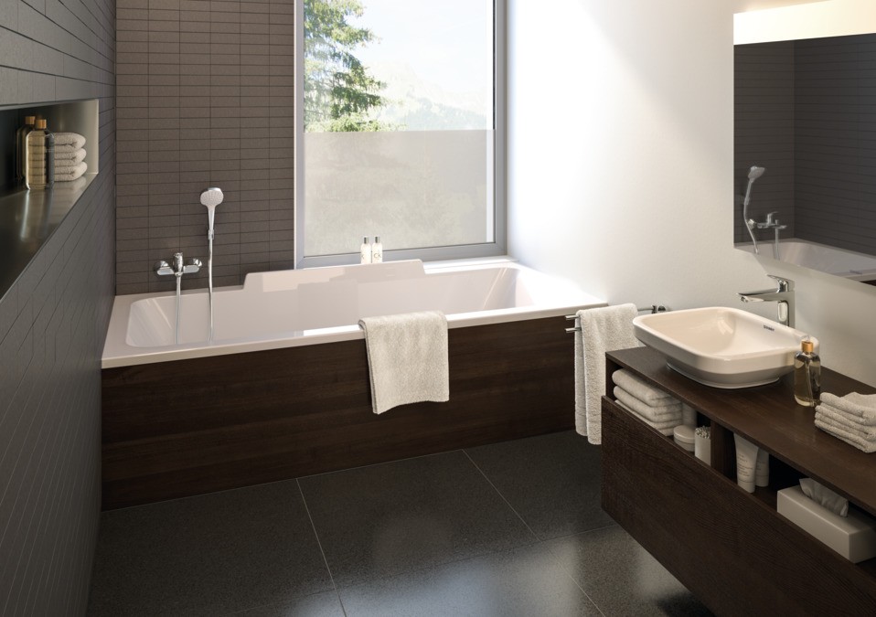 Однорычажный смеситель для ванны для наружного монтажа Hansgrohe Logis глянцевый хром