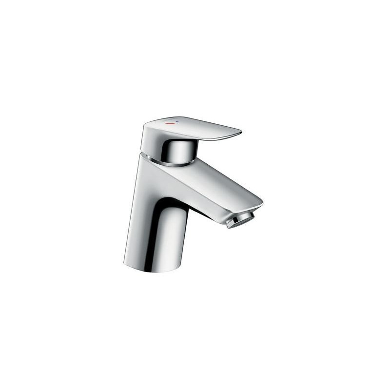 Смеситель для раковины 70, однорычажный, Coolstart, со сливным гарнитуром, Logis, Hansgrohe