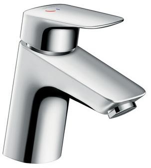 Смеситель для раковины 70, однорычажный, Coolstart, со сливным гарнитуром, Logis, Hansgrohe