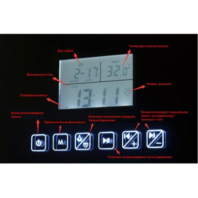 Зеркало с LED подсветкой 1000мм. PAULA 1080-5M WeltWasser