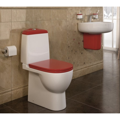 Унитаз компакт Sanita Luxe Best Red быстросъемное сиденье дюропласт soft close