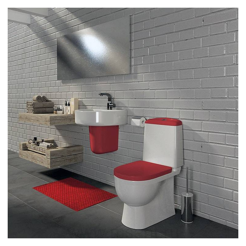 Унитаз компакт Sanita Luxe Best Red быстросъемное сиденье дюропласт soft close