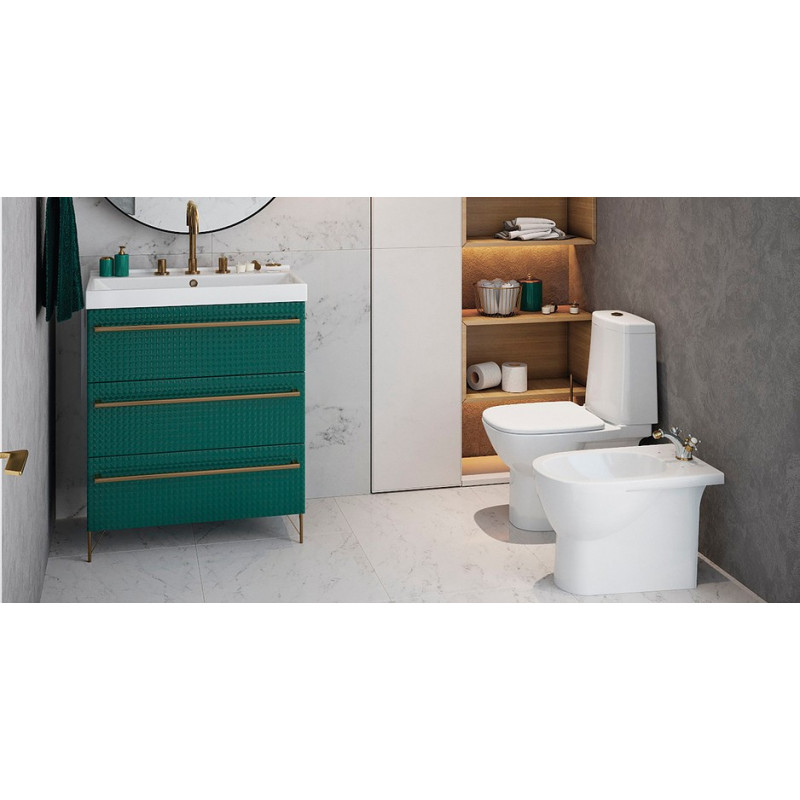 Унитаз-компакт Sanita Luxe Fest Comfort Белый быстросъемное сиденье дюропласт soft-close