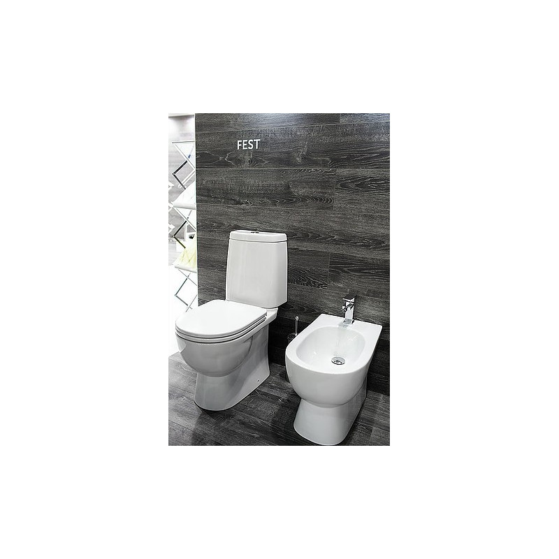 Унитаз-компакт Sanita Luxe Fest Comfort Белый быстросъемное сиденье дюропласт soft-close