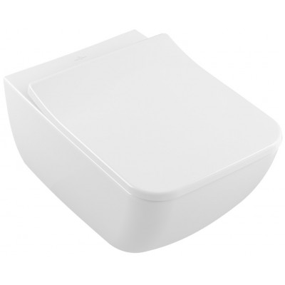 Унитаз подвесной с сидением Villeroy & Boch Venticello Альпийский белый CeramicPlus SlimSeat (Wrapover)