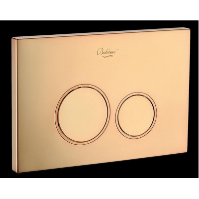 Смывная клавиша, Boheme GOLD круглая пластик 658