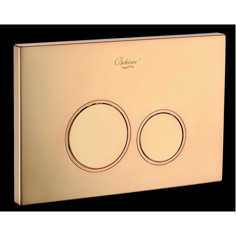 Смывная клавиша, Boheme GOLD круглая пластик 658