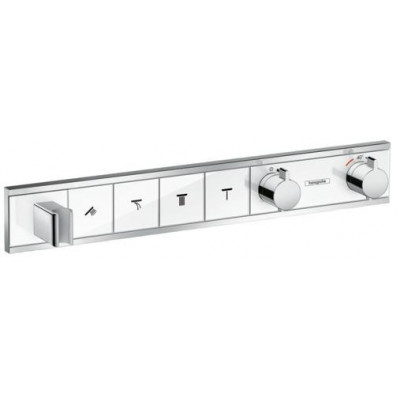 Термостат, скрытого монтажа, для 4 потребителей, RainSelect, белый/хром, Hansgrohe