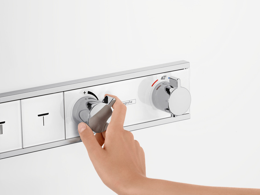 Термостат, скрытого монтажа, для 4 потребителей, RainSelect, белый/хром, Hansgrohe