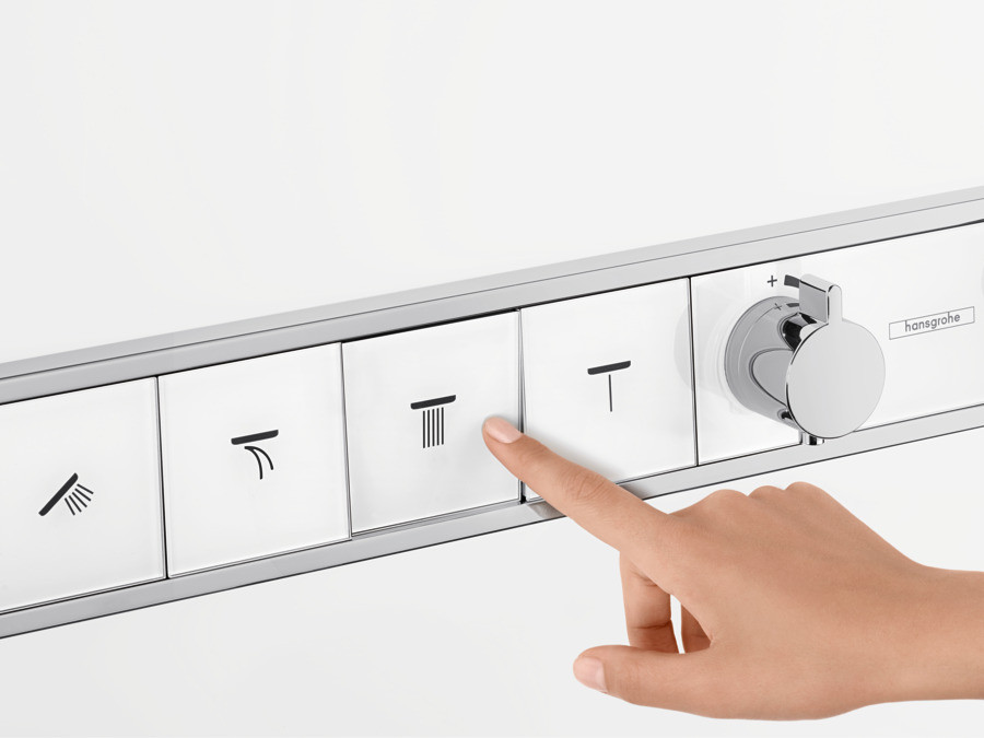Термостат, скрытого монтажа, для 4 потребителей, RainSelect, белый/хром, Hansgrohe