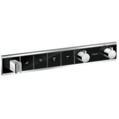 Термостат, скрытого монтажа, для 4 потребителей, RainSelect, черный/хром, Hansgrohe