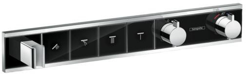 Термостат, скрытого монтажа, для 4 потребителей, RainSelect, черный/хром, Hansgrohe
