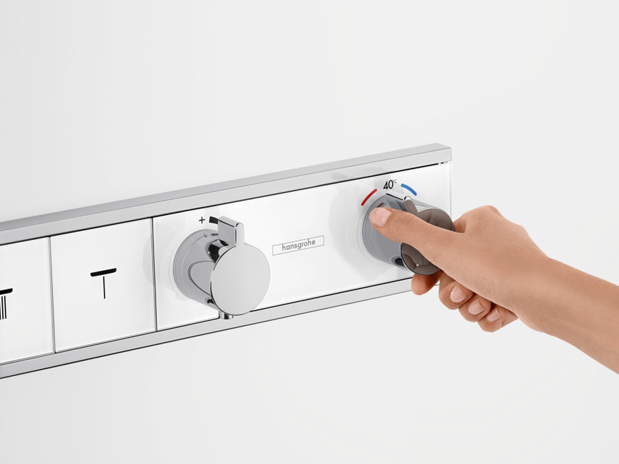 Термостат, скрытого монтажа, для 3 потребителей, RainSelect, белый/хром, Hansgrohe