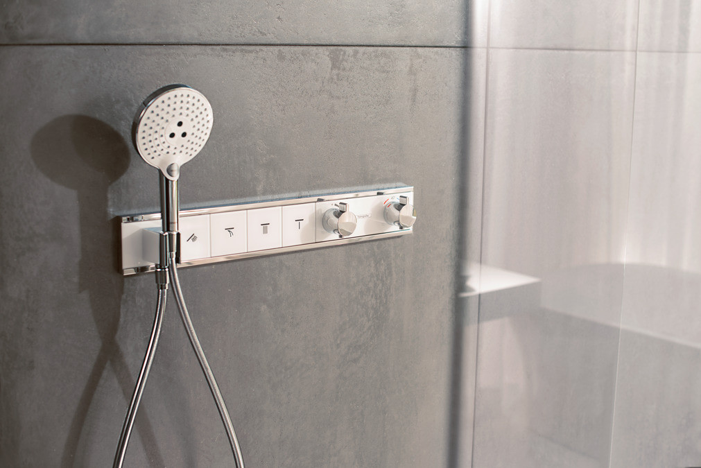 Термостат, скрытого монтажа, для 3 потребителей, RainSelect, черный/хром, Hansgrohe