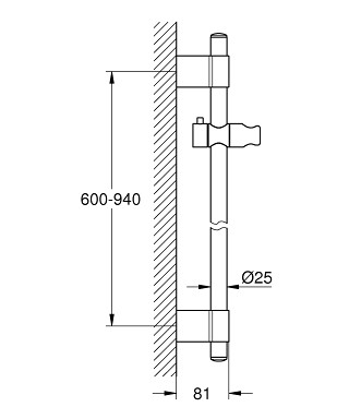 Душевая штанга, 900 мм, Power&Soul, Grohe