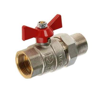Кран шаровой Valtec BASE "Американка" Ду 25 "бабочка" (VT.227.N.06)