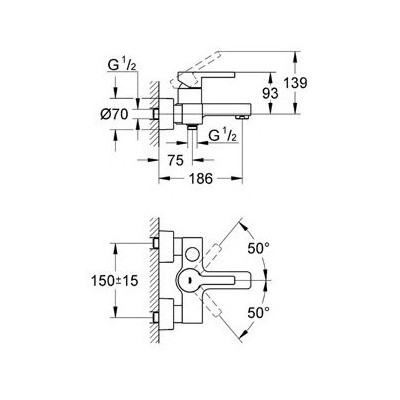 Grohe  Lineare Смеситель для ванны 33849001