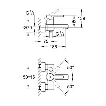 Grohe  Lineare Смеситель для ванны 33849001