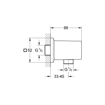 Подключение для душевого шланга,  DN 15, Allure Brilliant, Grohe