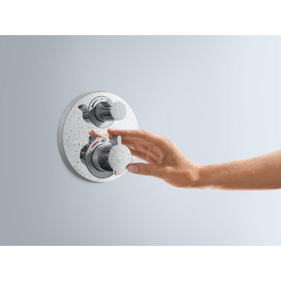 Термостат с запорным вентилем Hansgrohe Ecostat S, СМ, 1 потребитель