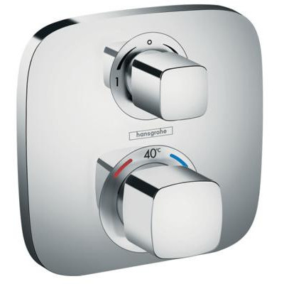 Термостат с запорным/переключающим вентилем Ecostat E, СМ, 2 потребителя, Hansgrohe