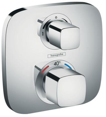 Термостат с запорным/переключающим вентилем Ecostat E, СМ, 2 потребителя, Hansgrohe