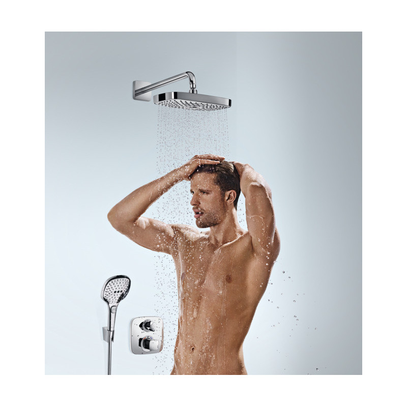 Термостат с запорным/переключающим вентилем Ecostat E, СМ, 2 потребителя, Hansgrohe