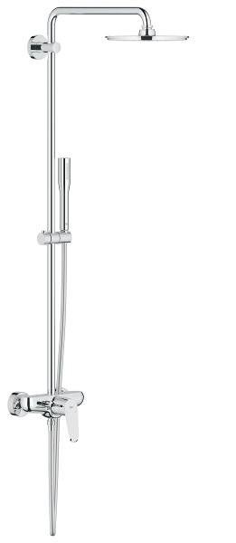 Душевая система с однорычажным смесителем настенного монтажа Euphoria Eurodisc Cosmopolitan System 210, Grohe