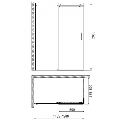 Душевой уголок Gemy S25191A-A6-90
