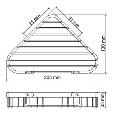 K-733BLACK Полка металлическая, WasserKRAFT