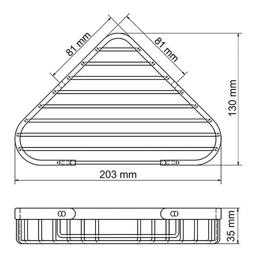 K-733BLACK Полка металлическая, WasserKRAFT