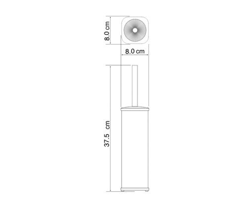 K-1117BLACK Щетка для унитаза напольная, WasserKRAFT