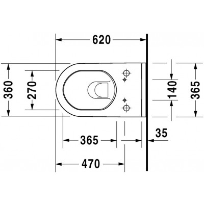 Starck 3 Унитаз подвесной для SensoWash®, Duravit