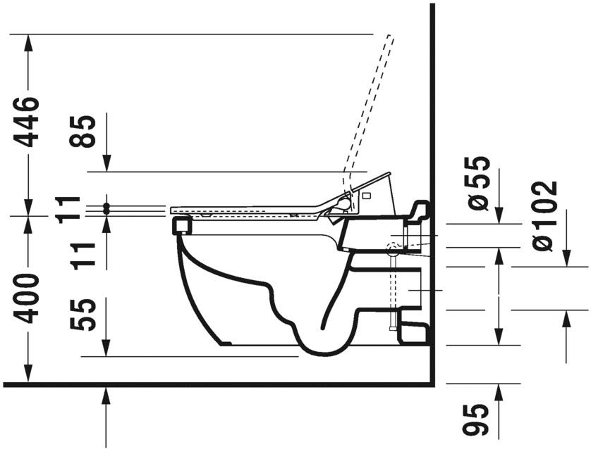 Starck 3 Унитаз подвесной для SensoWash®, Duravit