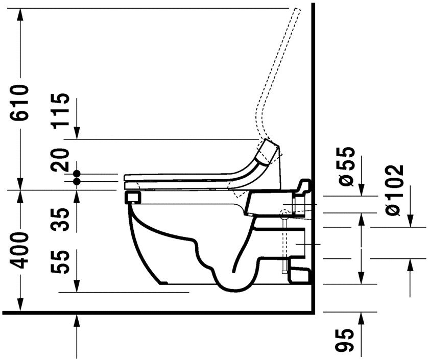 Starck 3 Унитаз подвесной для SensoWash®, Duravit