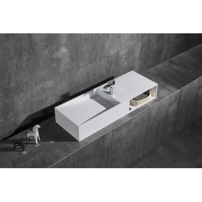 Раковина из искусственного камня 120х42х20см NT501 L, NT Bathroom