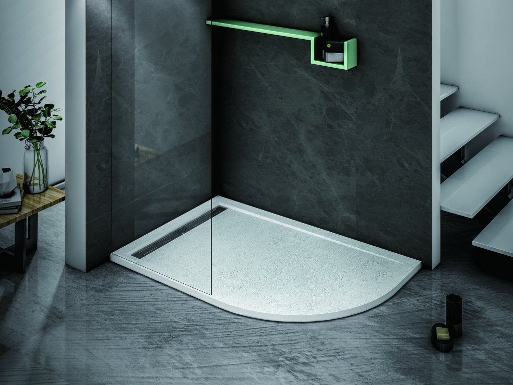 Поддон из искусственного мрамора 120х90х30см TRAY-AS-RH-120/90-550-30-W-L	, Cezares