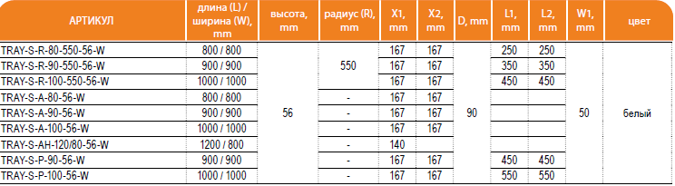 Душевой поддон из искусственного мрамора 120х80х5,6 TRAY-S-AH-120/80-56-LT, Cezares