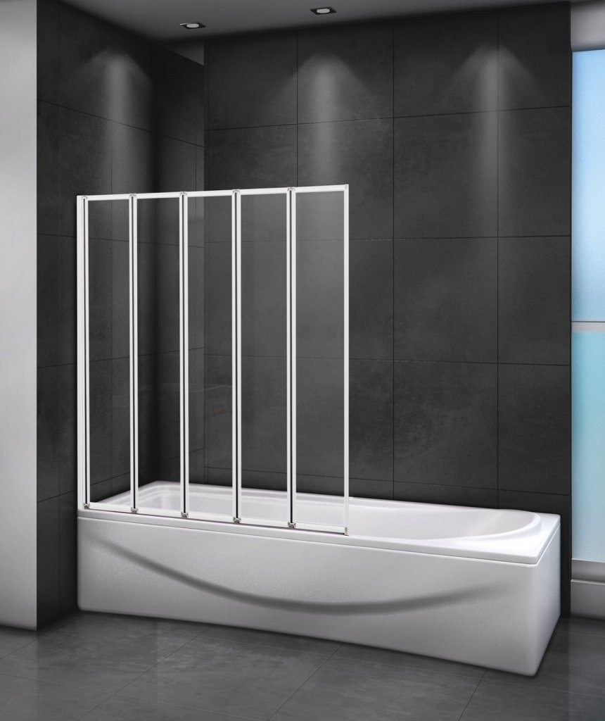 Шторка на ванну 120x140см RELAX-V-5-120/140-P-Bi-L, Cezares