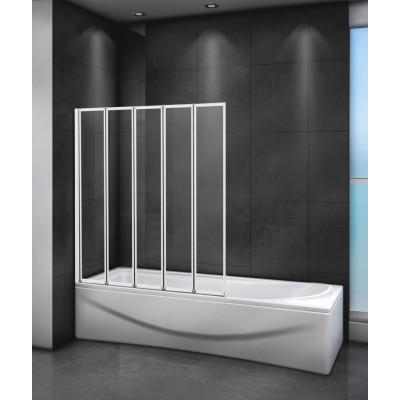 Шторка на ванну 120x140см RELAX-V-5-120/140-P-Bi-R, Cezares