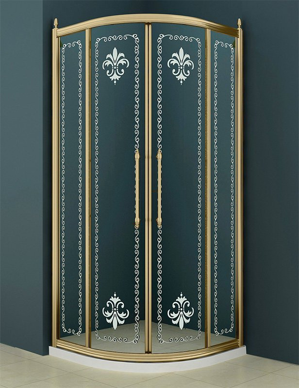 Душевой уголок 90х90x195см RETRO-A-R-2-90-CP-G, Cezares