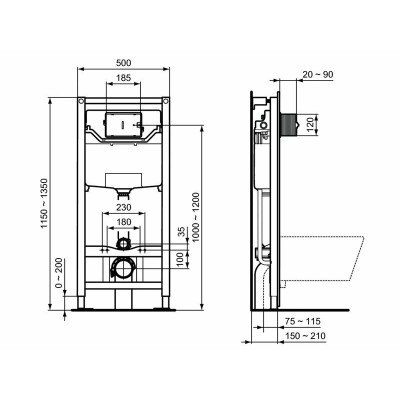 Промо комплект Ideal Standard с унитазом и сидением микролифт, E212801
