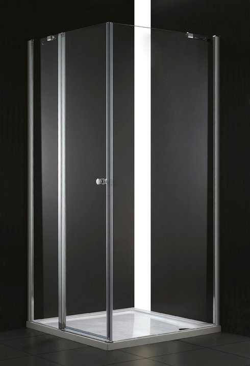 Душевой уголок 100х100x195см Cezares ELENA-W-A-12-100-P-Cr-L левый, стекло Punto матовое, профиль хром