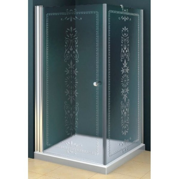 Душевой уголок 90х100х195мм, ROYAL PALACE-A-AH-1-90/100-CP-G, Cezares