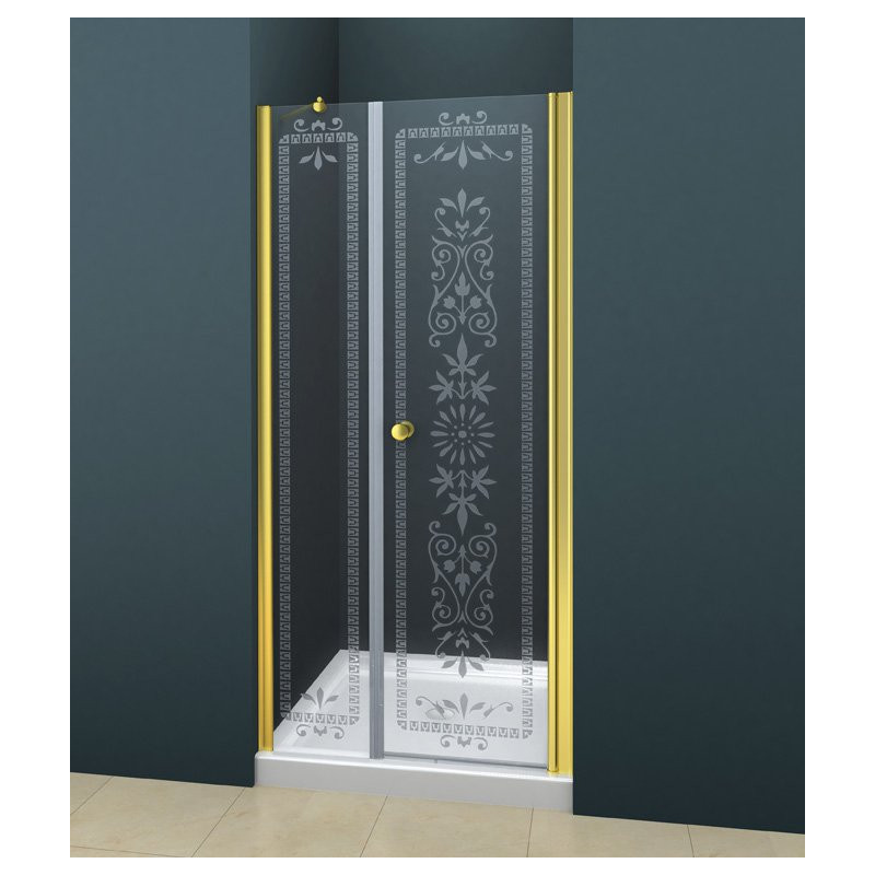 Душевая дверь 183х195мм, ROYAL PALACE-A-B-11-100+90-CP-G, Cezares