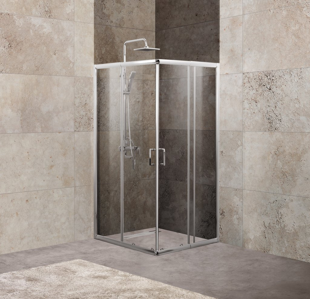 Душевой уголок 90х90х190мм, UNIQUE-A-2-75/90-P-Cr, Belbagno