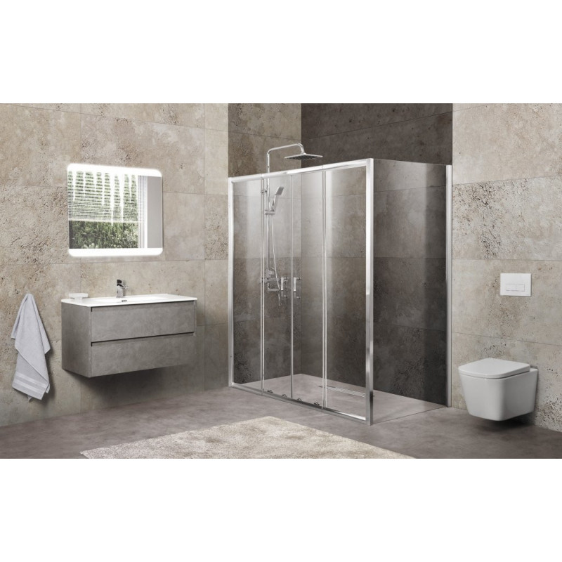 Душевой уголок 180х90х190мм, UNIQUE-AH-21-150/180-90-P-Cr, Belbagno