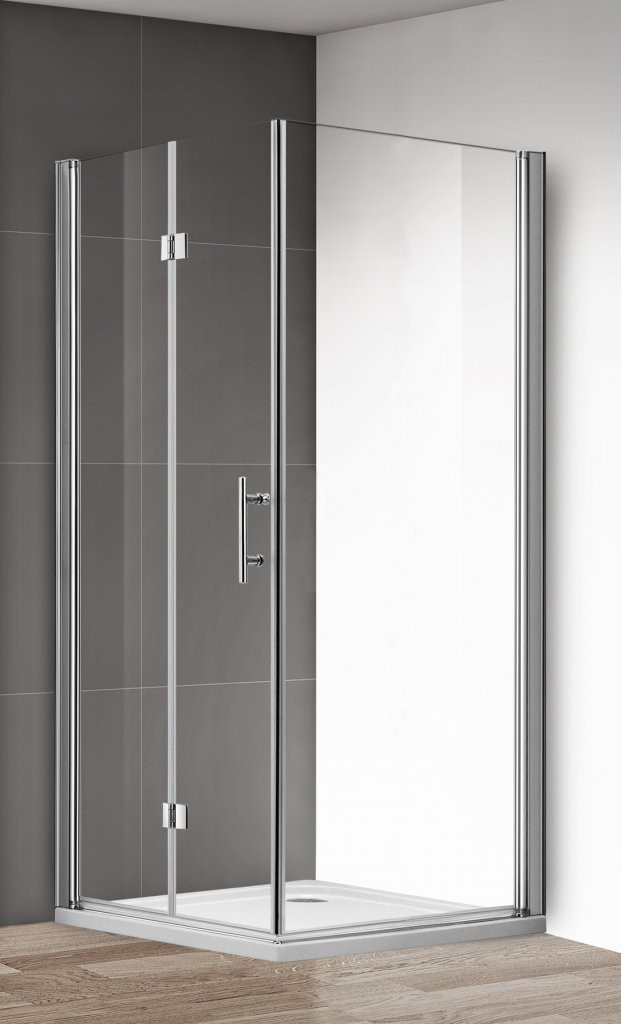 Душевой уголок 90х80х195мм, ECO-O-ASH-1-90/80-C-Cr, Cezares