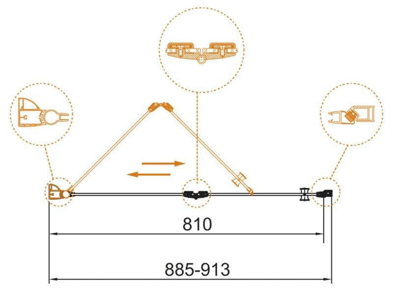 Душевая дверь 90х195мм, ECO-O-BS-12-90-C-Cr, Cezares